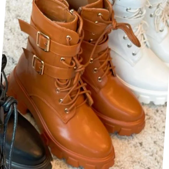 Kashia Combat boot Tan color - Picture 7 of 7